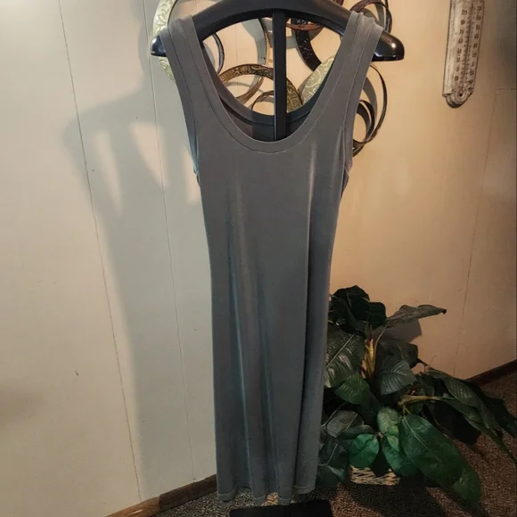 BOSTON PROPER Form Fitting Acetate Tank Dress - Picture 6 of 11